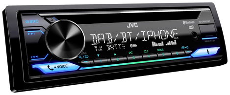 JVC KD-DB922BT Autórádió DAB + tuner, Kormány távirányító csatlakozó, Bluetooth kihangosító