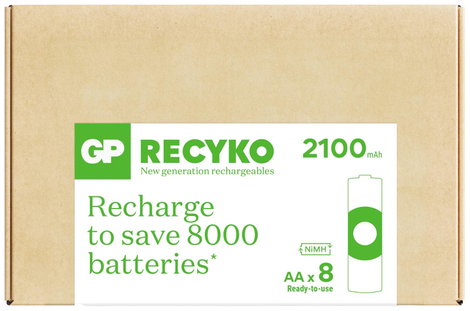 GP ReCyko Ceruzaakku NiMH 2100 mAh 1.2 V 8 db 3. kép