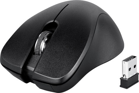 Perixx PERIMICE-621 B Ergonomikus egér Rádiójel vezérlésű Fekete zajtalan gombok