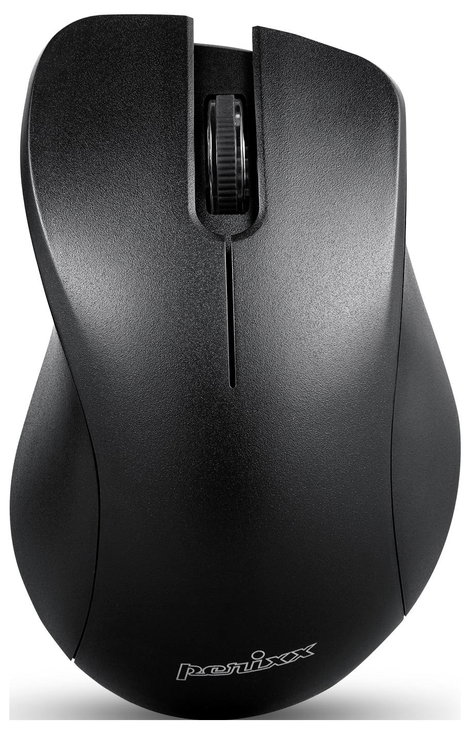 Perixx PERIMICE-621 B Ergonomikus egér Rádiójel vezérlésű Fekete zajtalan gombok 2. kép