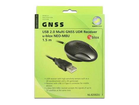 Navilock NL-82002U GPS vevő Fekete 2. kép