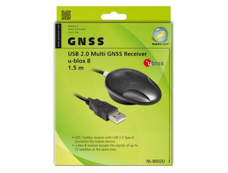 Navilock NL-8002U GPS vevő Fekete 2. kép