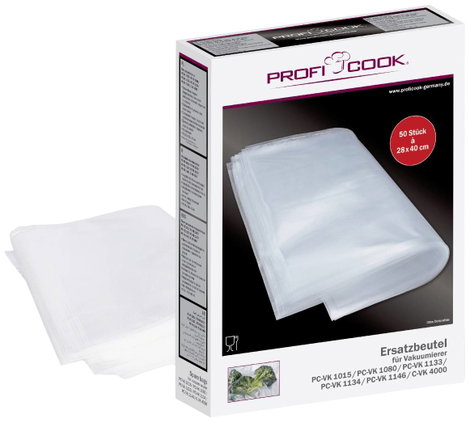 Profi Cook 8910152 50x vákuumzacskó nagy 28x40cm