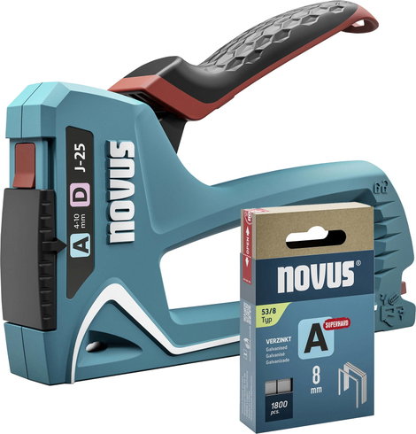 Novus Tools J-25 030-0459 Kézi tűzőgép Kapocs típus 53-as típus, 53F típus, 37-es típus, 11-es típus