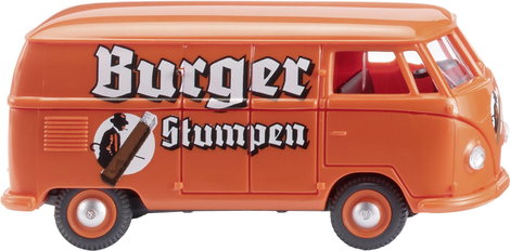 Wiking 078818 H0 Tehergépjármű modell Volkswagen T1 (2-es típusú) " Burger Stumpen" furgon