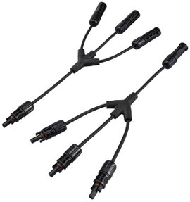 Sygonix SY-6407992 Napelemes berendezés csatlakozó Átalakító kábel Fekete 36 cm