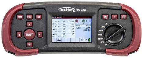 Testboy TV 456 inkl. EVSE-Adapter Telepítés teszter
