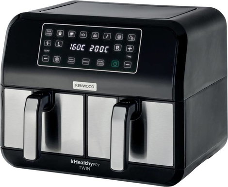 Kenwood HFM20.000MB Forrólevegős fritőz 8 l 1700 W Időzítő funkció, Tapadásmentes bevonat Fekete/ezü
