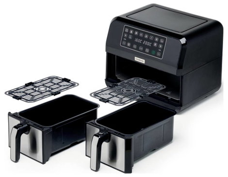 Kenwood HFM20.000MB Forrólevegős fritőz 8 l 1700 W Időzítő funkció, Tapadásmentes bevonat Fekete/ezü 2. kép