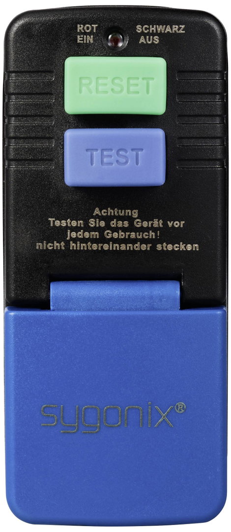 Sygonix SY-5732396 Személyvédő köztes dugó 230 V/AC Fekete IP54 2. kép
