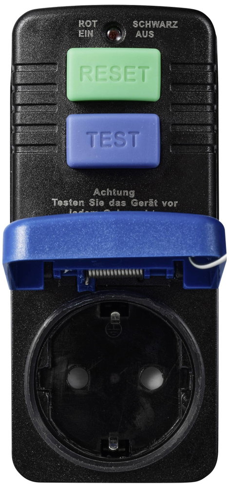 Sygonix SY-5732396 Személyvédő köztes dugó 230 V/AC Fekete IP54 3. kép
