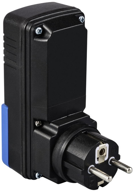 Sygonix SY-5732396 Személyvédő köztes dugó 230 V/AC Fekete IP54 4. kép
