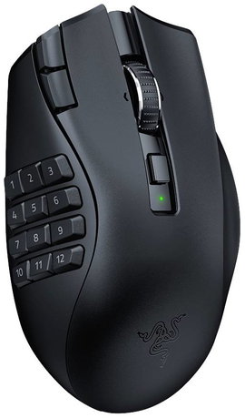 RAZER Naga V2 HyperSpeed Ergonómikus gamer egér Bluetooth™, Rádiójel vezérlésű Optikai Fekete 21 Gom