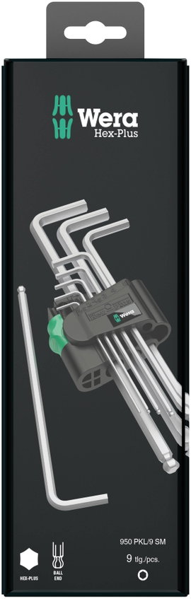 Imbuszkulcs készlet, 9 részes, Wera 950 PKL/9 SM N SB 05073391001