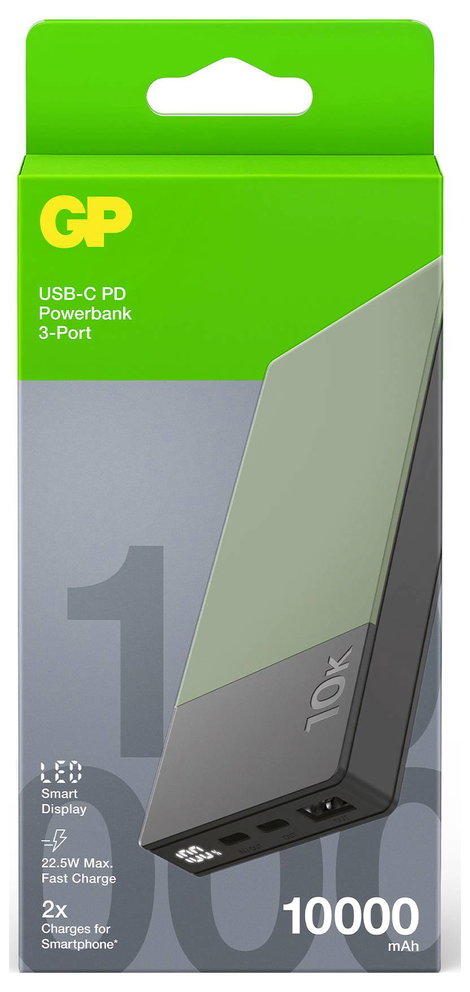 GP GPACCM10C000 Powerbank 10000 mAh LiPo USB-A, USB-C® Mohazöld 4. kép