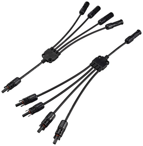 Sygonix SY-6407994 Napelemes berendezés csatlakozó Átalakító kábel Fekete 46.5 cm