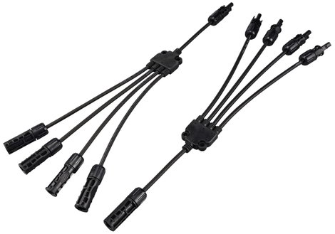 Sygonix SY-6407994 Napelemes berendezés csatlakozó Átalakító kábel Fekete 46.5 cm 2. kép