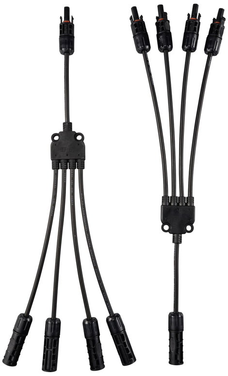Sygonix SY-6407994 Napelemes berendezés csatlakozó Átalakító kábel Fekete 46.5 cm 3. kép