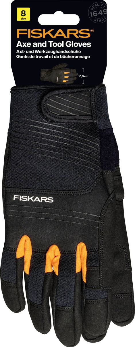 Fiskars 1071129 8-as méretű fejsze és szerszámkesztyű 1 pár