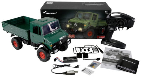 Amewi 22632 Unimog Basic, grün 1:12 Elektro RC modell teherautó RtR 2. kép