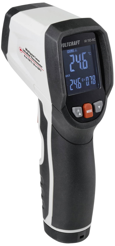 VOLTCRAFT IR 110-6C Precíziós infra hőmérő Optika 6:1 0 - 110 °C 2. kép