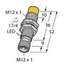 Turck Induktív érzékelő Síkba nem építhető PNP, záró NI8-M12-AP6X-H1141 bélyegkép