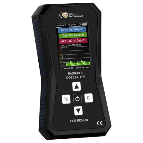 PCE Instruments PCE-RDM 10 Geiger-Müller számlálócső Sugárzás: Röntgen akusztikus riasztás, doziméte
