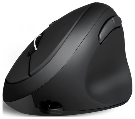 Perixx PERIMICE-819 Ergonomikus egér Bluetooth™, Rádiójel vezérlésű Optikai Fekete Újratölthető 2. kép