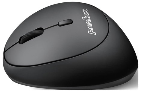 Perixx PERIMICE-719 L Ergonomikus egér Rádiójel vezérlésű Fekete 800 dpi, 1200 dpi, 1600 dpi 3. kép