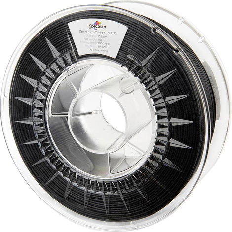 Spectrum Filaments 80468 PET-G Carbon 3D nyomtatószál PETG Compound Szénszál erősítésű, Matt 1.75 mm