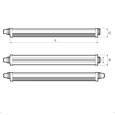 LED2WORK LED-es gépmegvilágítás LEANLED II 8 W 1260 lm 120 ° 24 V/DC (H x Sz x Ma) 350 x 26 x 31 mm 5. kép