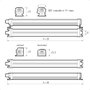 LED2WORK LED-es gépmegvilágítás LEANLED II 8 W 1260 lm 120 ° 24 V/DC (H x Sz x Ma) 350 x 26 x 31 mm 6. bélyegkép