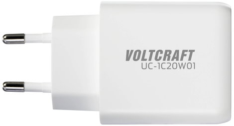 VOLTCRAFT UC-1C20W01 USB-s töltőkészülék 20 W Beltér, Aljzat dugó Kimeneti áram (max.) 3 A USB-C® Ki 3. kép