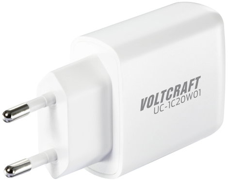 VOLTCRAFT UC-1C20W01 USB-s töltőkészülék 20 W Beltér, Aljzat dugó Kimeneti áram (max.) 3 A USB-C® Ki 4. kép