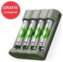 GP Aktion Gratis Ladegerät USB-Modell Ladegerät GP B441 inkl. 4x AAA-Akku Mikroakku NiMH 850 mAh 1.2 3. bélyegkép