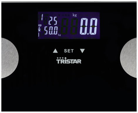 Tristar WG-2442 Testzsíranalizáló mérleg Mérési tartomány (max.)=150 kg Fekete 3. kép