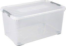Curver 243857 Tárolódoboz HANDY Egymásra rakható (H x Sz x Ma) 800 x 500 x 687 mm Átlátszó, Ezüst 1 