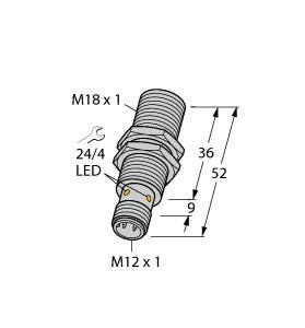 Turck Induktív érzékelő Síkba építhető PNP, záró BI8-M18-AP6X-H1141 3. kép