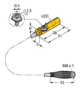Turck Mágneses mező érzékelő PNP BIM-UNT-AP7X-0,3-PSG3S