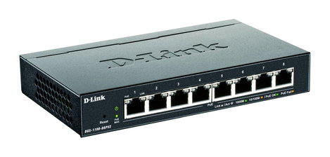 D-Link DGS-1100-08PV2/E Hálózati switch, RJ45 8 port 16 GBit/s PoE funkció 2. kép
