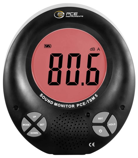 PCE Instruments PCE-TSM 5 Zajszintmérő Adatgyűjtő, színes kijelző 35 - 135 dB 31.5 Hz - 8000 Hz 2. kép