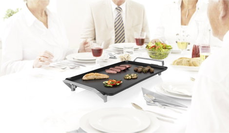 Princess Premium XXL Grillsütő Elektromos Talppal, Manuális hőmérséklet beállítással Fekete, Ezüst 2. kép