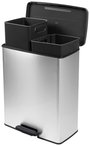 Curver Deco bin slim 254619 Szemeteskuka 52 l (Sz x Ma x Mé) 486 x 615 x 284 mm Ezüst, Fekete 1 db bélyegkép
