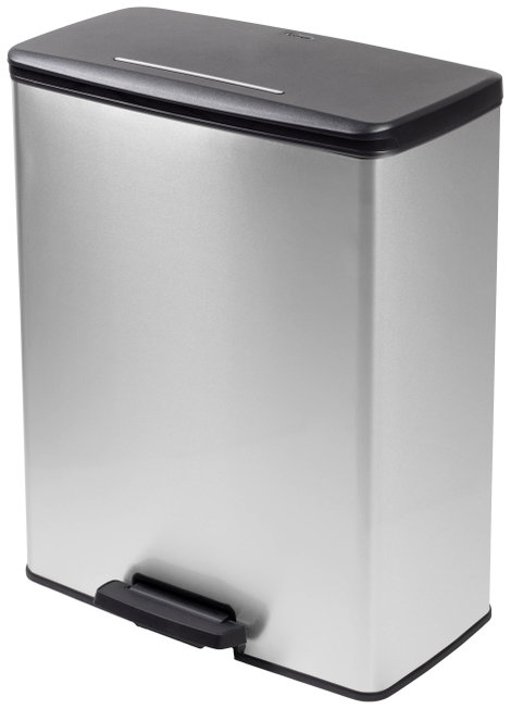 Curver Deco bin slim 254610 Szemeteskuka 65 l (Sz x Ma x Mé) 480 x 615 x 280 mm Ezüst, Fekete 1 db