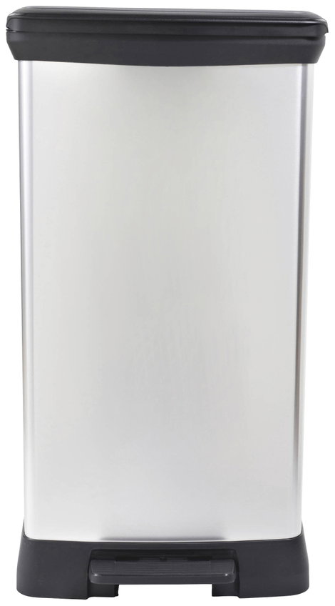 Curver Deco bin metalics 254620 Szemeteskuka 46 l (Sz x Ma x Mé) 407 x 749 x 307 mm Ezüst, Fekete 1  2. kép