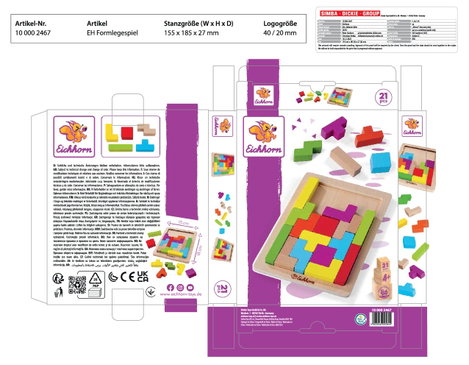 Eichhorn Formenlegespiel 100002467 Játékosok száma (max.): 1 4. kép