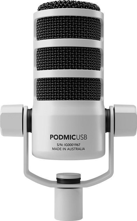 Rode PodMic USB White Álló USB-s mikrofon Átviteli mód:Vezetékes USB-C® Vezetékes Fekete
