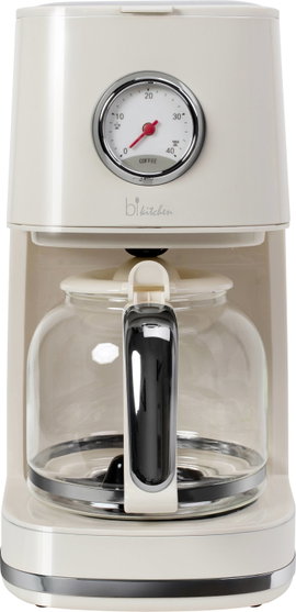 BiKitchen nostalgia 150 Kávéfőző Krémfehér (fényes) Kapacitás, csésze=12 Üveg kanna, Melegentartás