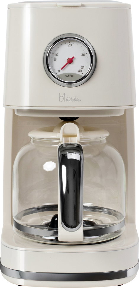 BiKitchen nostalgia 150 Kávéfőző Krémfehér (fényes) Kapacitás, csésze=12 Üveg kanna, Melegentartás