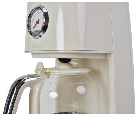 BiKitchen nostalgia 150 Kávéfőző Krémfehér (fényes) Kapacitás, csésze=12 Üveg kanna, Melegentartás 3. kép